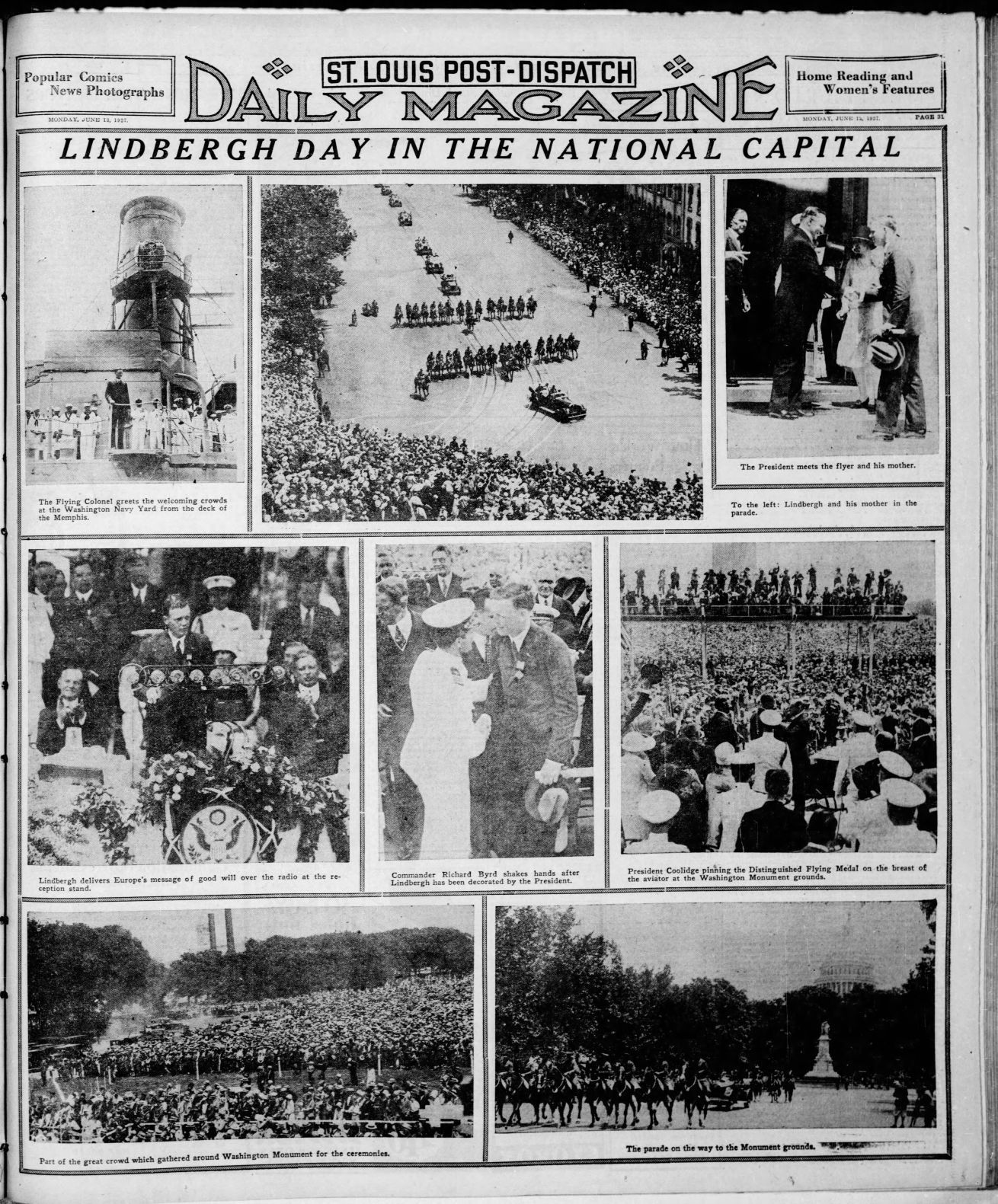 June 13, 1927 - Lindbergh Day in the National Capital